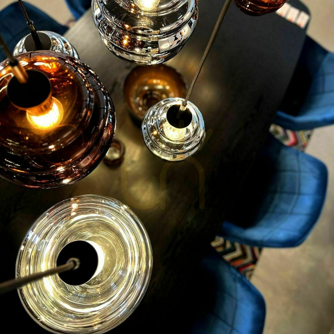 Preview s.luce Echos 3-Licht Pendelleuchte Braun Glas Metall 18 cm E27 s.luce Echos 3-Licht Pendelleuchte Braun Glas Metall 18 cm E27