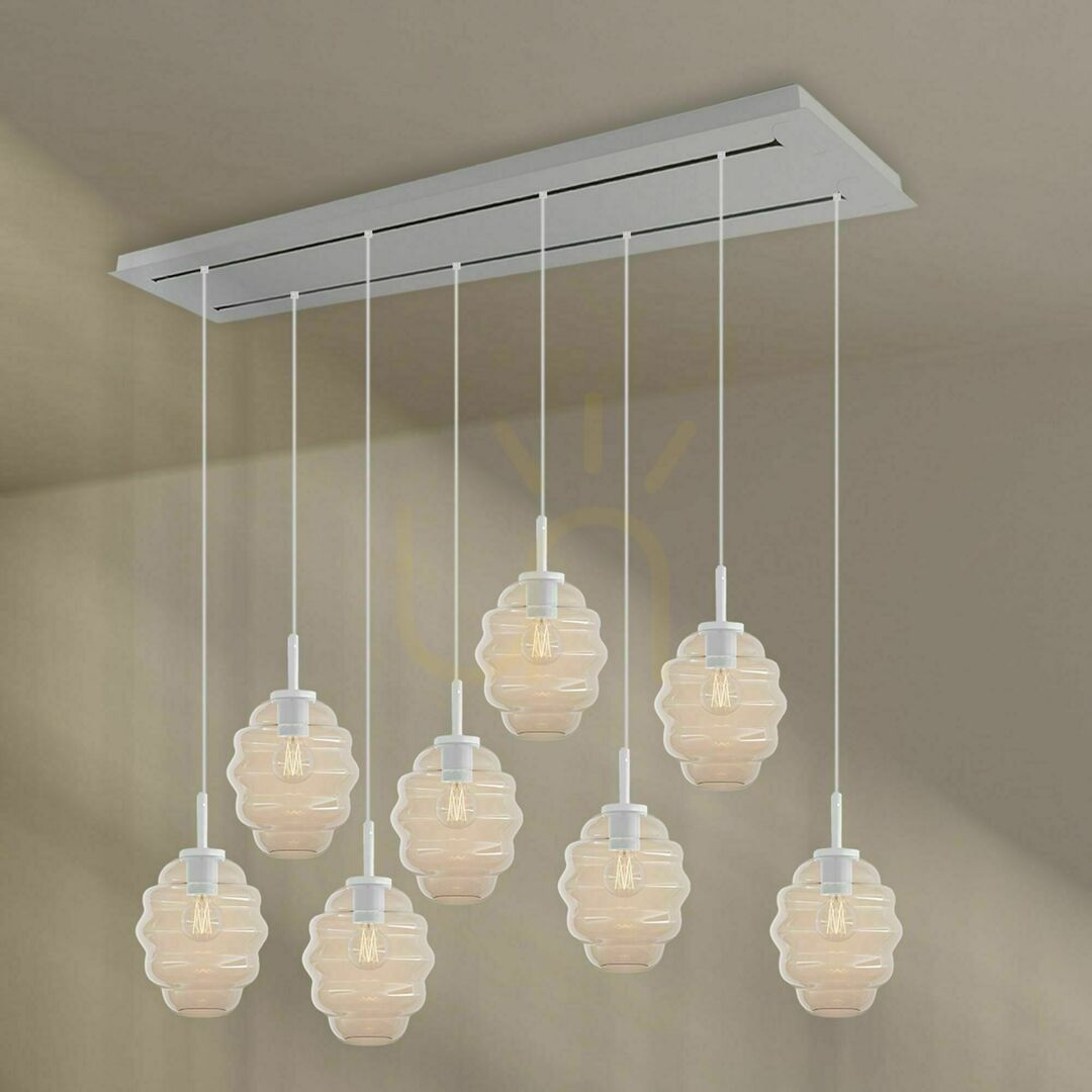 Preview s.luce Echos Brown Glass Metal 8-Light Chandelier Ø18 cm s.luce Echos Brown Glass Metal 8-Light Chandelier Ø18 cm
