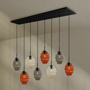 s.luce Echos 8-light glass chandelier transparent Ø18 cm modern dining room 8 s.luce Echos 8-light glass chandelier transparent Ø18 cm modern dining room small 8