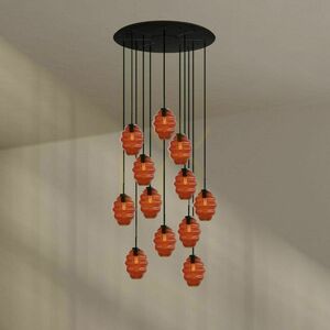 s.luce Echos 12-arm gallery chandelier, glass, transparent, Ø 80 cm 1 s.luce Echos 12-arm gallery chandelier, glass, transparent, Ø 80 cm small 1