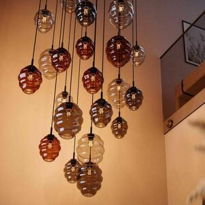s.luce Echos 12-arm gallery chandelier, glass, transparent, Ø 80 cm 10 s.luce Echos 12-arm gallery chandelier, glass, transparent, Ø 80 cm small 10