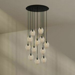 s.luce Echos 12-arm gallery chandelier, glass, transparent, Ø 80 cm 3 s.luce Echos 12-arm gallery chandelier, glass, transparent, Ø 80 cm small 3