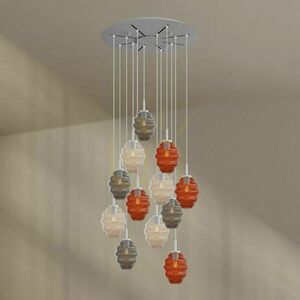 s.luce Echos 12-Light Black Glass Metal Chandelier Ø 80 cm 9 s.luce Echos 12-Light Black Glass Metal Chandelier Ø 80 cm small 9
