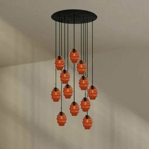 Check s.luce Echos 12-arm chandelier Ø 80 cm multicolor minimalist[final]