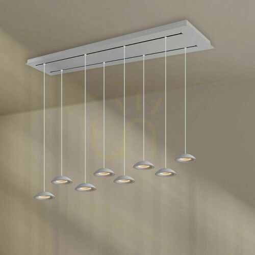 Check s.luce Santa Air LED Pendelleuchte 8-flammig 160 cm Weiß Metall modern
