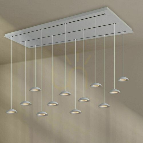 Check s.luce Santa Air LED Pendelleuchte 12-flammig Schwarz 200 cm Dining Room