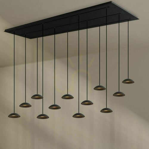 Check s.luce Santa Air LED Pendelleuchte 12-flammig Schwarz 200 cm Dining Room