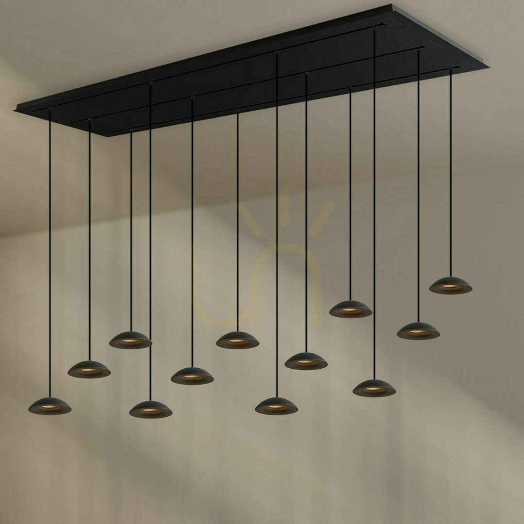 Check s.luce Santa Air LED Pendelleuchte 12-flammig Schwarz 200 cm Dining Room s.luce Santa Air LED Pendelleuchte 12-flammig Schwarz 200 cm Dining Room