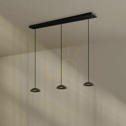 Check s.luce Santa Air 3-Light LED Pendant Light White 120 cm for Dining Room