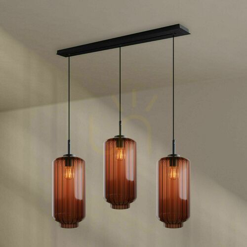 Check s.luce Velo 3-Light Pendant Light for Dining Room, Multicolor, 18 cm