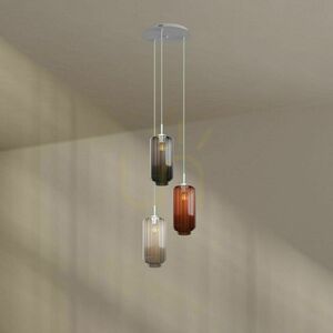 s.luce Velo 3-Light White Glass Pendant Lamp Ø 40 cm small 9