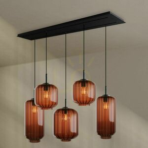s.luce Velo Glass Pendant Light Chandelier 5-Light Dining Room Ø18/20/25 cm small 1