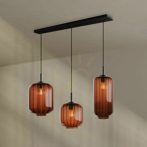 Check s.luce Velo 3-Light Dining Room Pendant Light Ø 18/20/25 cm Multicolor