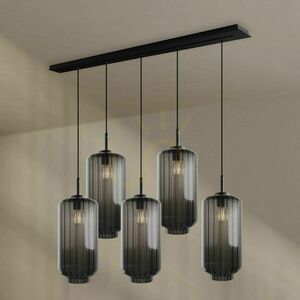 s.luce Velo 5-light white glass chandelier 160 cm 3 s.luce Velo 5-light white glass chandelier 160 cm small 3
