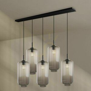 s.luce Velo 5-light Brown Glass Metal Dining Room Chandelier 160 cm 4 s.luce Velo 5-light Brown Glass Metal Dining Room Chandelier 160 cm small 4