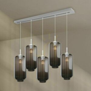s.luce Velo 5-light Brown Glass Metal Dining Room Chandelier 160 cm 8 s.luce Velo 5-light Brown Glass Metal Dining Room Chandelier 160 cm small 8