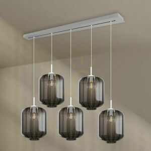 s.luce Velo 5-light pendant light, clear glass/black, Ø 25 cm, 191071 small 7