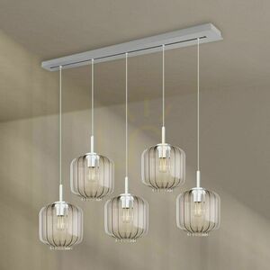 s.luce Velo 5-light chandelier black glass metal Ø20 cm small 12