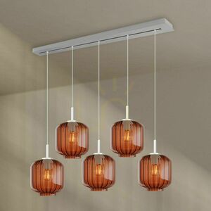 s.luce Velo 5-light chandelier black glass metal Ø20 cm small 9