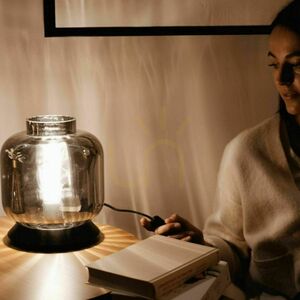 s.luce Velo Glass Table Lamp Transparent 25 cm E27 Dimmable with Switch 5 s.luce Velo Glass Table Lamp Transparent 25 cm E27 Dimmable with Switch small 5