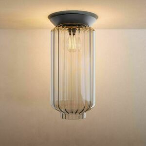 Flush ceiling light s.luce Velo glass brown modern E27 Ø18 cm small 5
