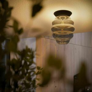 s.luce Echos Glass Brown Flush Ceiling Light E27 small 1