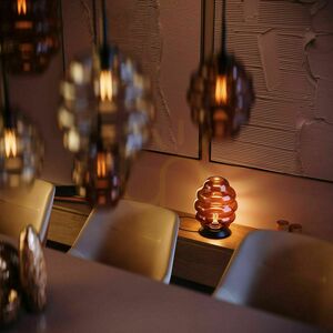 s.luce Echos Brown Glass Table Lamp, E27, 31 cm High small 7