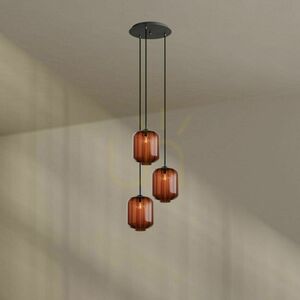 s.luce Velo 3-Light Chandelier White Glass Metal Ø25 cm 1 s.luce Velo 3-Light Chandelier White Glass Metal Ø25 cm small 1