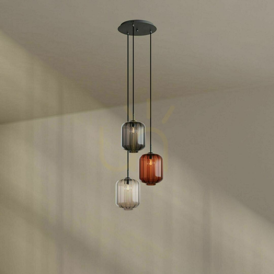 Check s.luce Velo 3-Light Chandelier White Glass Metal Ø25 cm s.luce Velo 3-Light Chandelier White Glass Metal Ø25 cm