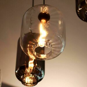 s.luce Velo 3-light brown glass metal chandelier small 2