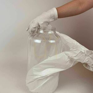 s.luce Velo 194437 5-light chandelier, clear glass Ø 25 cm, white suspension, 60 cm canopy small 6