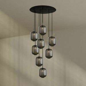 s.luce Velo 8-arm chandelier glass transparent Ø 80 cm, shade Ø 25 cm small 3