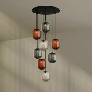 s.luce Velo 8-arm chandelier glass transparent Ø 80 cm, shade Ø 25 cm small 5