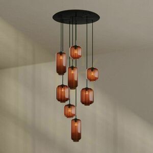 s.luce Velo 8-arm chandelier glass transparent modern 8-light E27 1 s.luce Velo 8-arm chandelier glass transparent modern 8-light E27 small 1