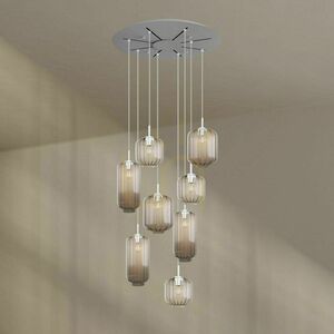 s.luce Velo 8-arm chandelier glass transparent modern 8-light E27 7 s.luce Velo 8-arm chandelier glass transparent modern 8-light E27 small 7