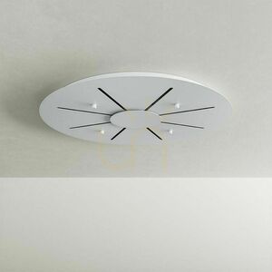 s.luce Velo 8-arm White Glass Metal Chandelier small 12
