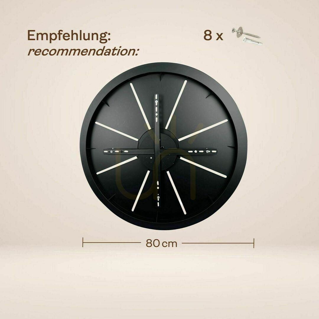 Display s.luce Velo 8-flammige Glas-Hängeleuchte Schwarz, modern, Ø 80 cm s.luce Velo 8-flammige Glas-Hängeleuchte Schwarz, modern, Ø 80 cm