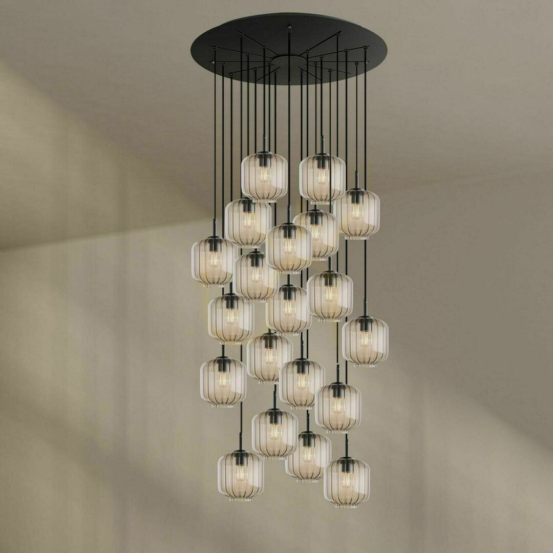 Check s.luce Velo 20-arm Glass Chandelier White Ø 120 cm s.luce Velo 20-arm Glass Chandelier White Ø 120 cm