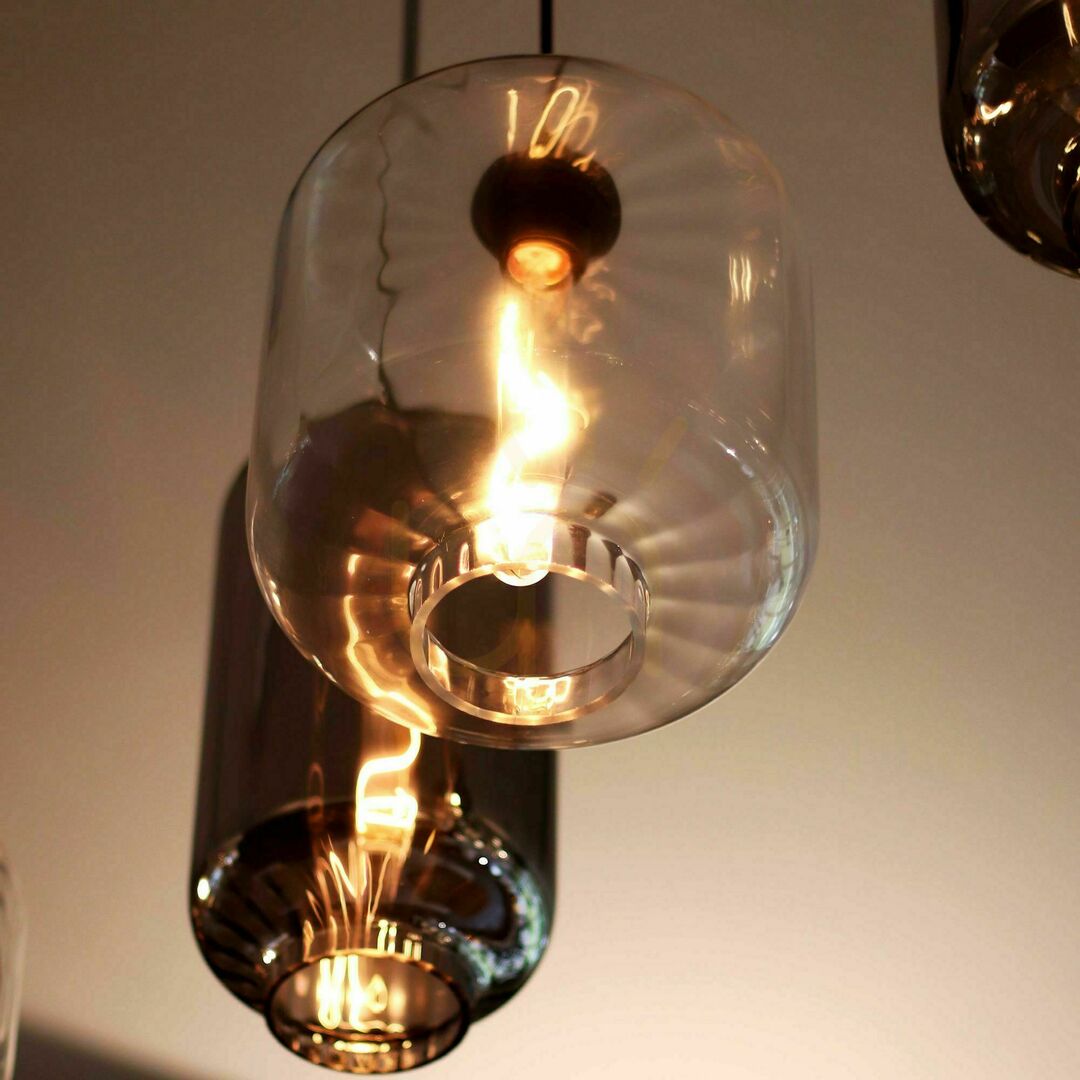 Preview s.luce Velo 2-arm Gallery Chandelier Brown Glass Metal Ø 120 cm 18/20/25 cm s.luce Velo 2-arm Gallery Chandelier Brown Glass Metal Ø 120 cm 18/20/25 cm