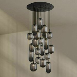 s.luce Velo Glass Metal Chandelier Brown 20-Light Living Room 18/20/25 cm 3 s.luce Velo Glass Metal Chandelier Brown 20-Light Living Room 18/20/25 cm small 3