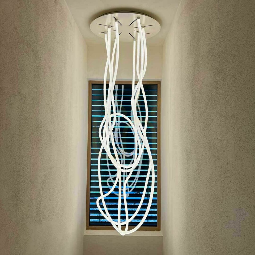 s.luce Arion Organic Flex LED Pendant Light White 3000K 4-Light Dimmerable