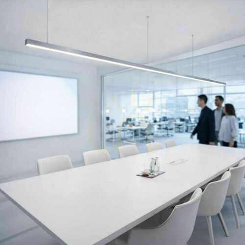 Check s.luce Oris LED Linear Pendant Light XL Silver 4000K Office