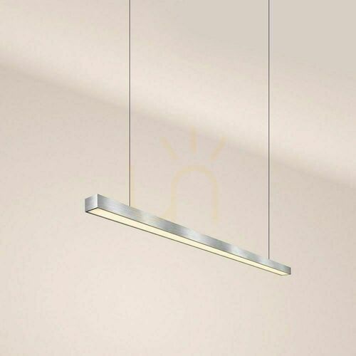 Check s.luce Oris Linear LED Pendant Light Silver 2700K Dimmable Rectangular 160 cm