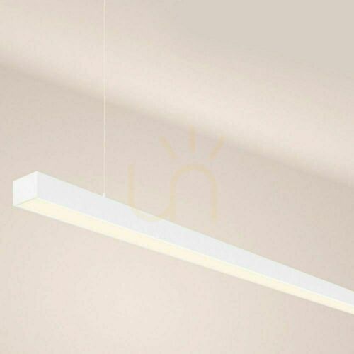 Check s.luce Oris linear LED pendant light 160 cm, white, 2700K, 64W, dimmable with remote