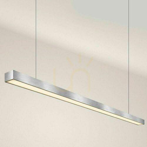 Check s.luce Oris Linear LED Pendant Light Silver 2700K Dimmable 300 cm
