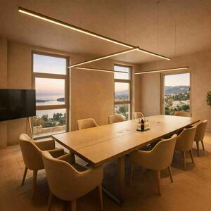 s.luce Oris Linear LED Pendant Light Silver Aluminium 2700K 6400 lm 0 s.luce Oris Linear LED Pendant Light Silver Aluminium 2700K 6400 lm small 0