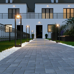 Arius L Black IP54 Garden Light small 1