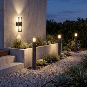 Ribo Gray Garden Light IP54 1 XE27 small 3