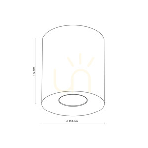 Orion M White Ceiling Light 1 XGU10 IP44 small 6