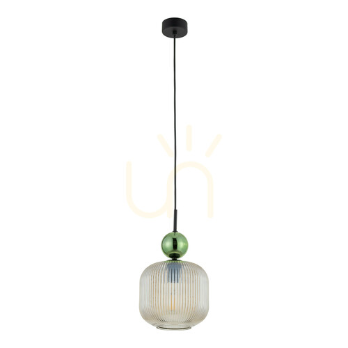 Check Sophia Big Green Cognac Pendant Light 1 Xe27